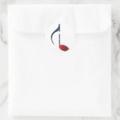 8e noot omgekeerde Amerikaanse vlag Ronde Sticker (Tas)