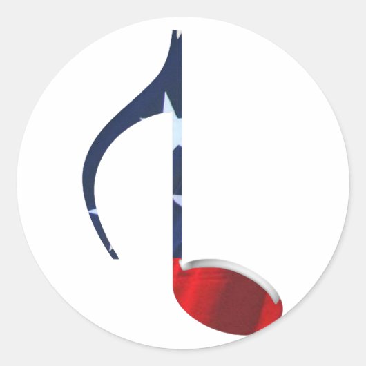 8e noot omgekeerde Amerikaanse vlag Ronde Sticker (Voorkant)