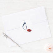 8e noot omgekeerde Amerikaanse vlag Ronde Sticker (Envelop)