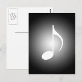 8e noot Zwart-witmuzikanten Opmerking met spotlich Briefkaart (Voorkant / Achterkant)