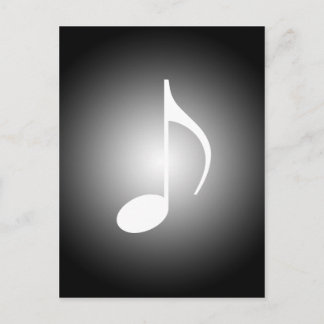 8e noot Zwart-witmuzikanten Opmerking met spotlich Briefkaart