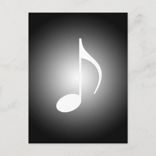 8e noot Zwart-witmuzikanten Opmerking met spotlich Briefkaart (Voorkant)