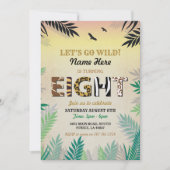 8e Oerwoud acht dagen geleden Safari ZOO Invite Kaart (Voorkant)