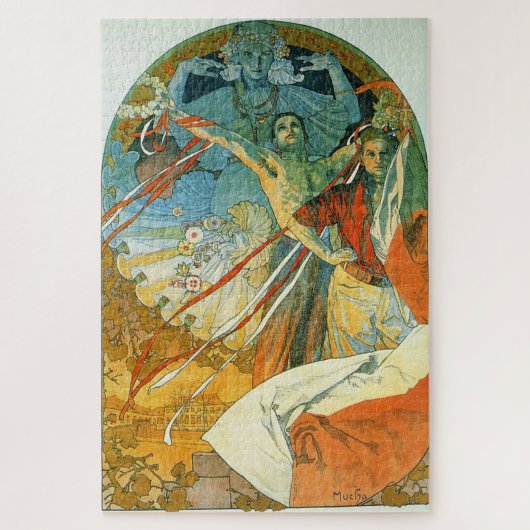 8e Sokol-festival van Alphonse Mucha Legpuzzel (Verticaal)