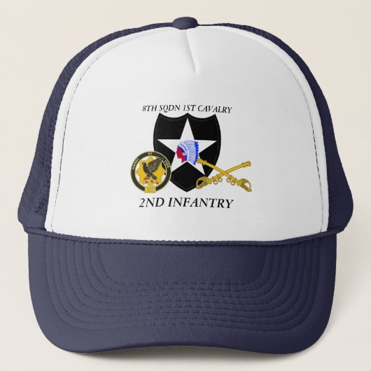 8E SQUADRON 1STE CAVALRY 2DE INFANTRY DIV. TRUCKER PET (Voorkant)