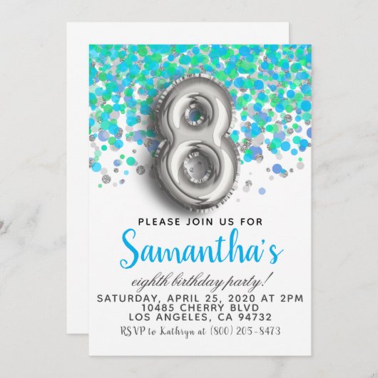 8e uitnodiging tot Confetti op zaterdag (Voorkant / Achterkant)