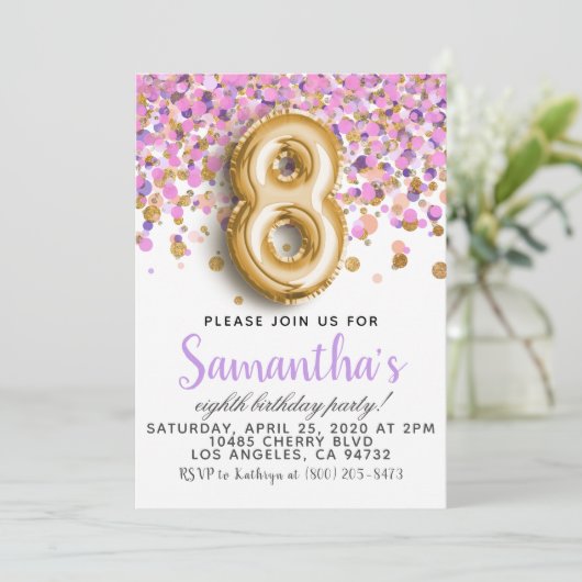 8e uitnodiging tot Confetti op zaterdag (Staand voorkant)