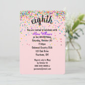 8e uitnodiging tot Confetti van de geboorte (Staand voorkant)