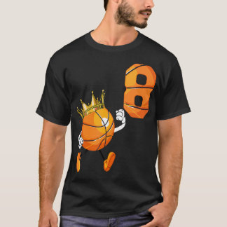 8e verjaardag 8 jaar oud Basketball Lover thema Pa T-shirt