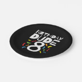 8e verjaardag 8 jaar oud jongensfeestje verjaardag papieren bordje (Gekanteld)