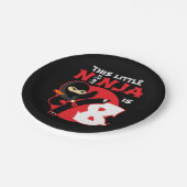 8e Verjaardag 8 Jaar Oud Kinder Feest Kleine Ninja Papieren Bordje (Gekanteld)