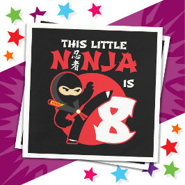 8e Verjaardag 8 Jaar Oud Kinder Feest Kleine Ninja Servet