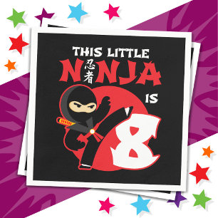 8e Verjaardag 8 Jaar Oud Kinder Feest Kleine Ninja Servet