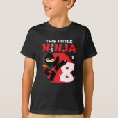 8e Verjaardag 8 Jaar Oud Kinder Feest Kleine Ninja T-shirt (Voorkant)