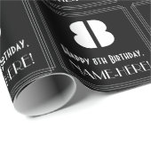 8e verjaardag: Art Deco Geïnspireerde look "8" en  Cadeaupapier (Rol Hoek)