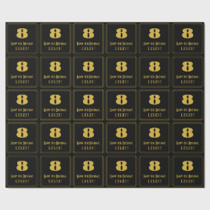 8e verjaardag - Art Deco Geïnspireerde look "8" en Cadeaupapier