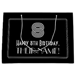 8e verjaardag — Art Deco Geïnspireerde look "8" en Groot Cadeauzakje