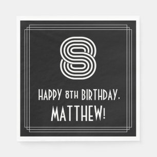 8e verjaardag: Art Deco Geïnspireerde look "8" + n Servet