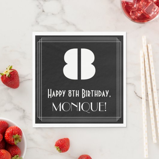 8e verjaardag: Art Deco Geïnspireerde look "8" + n Servet (Insitu)