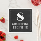 8e verjaardag ~ Art Deco Geïnspireerde look "8", n Servet (Insitu)