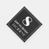 8e verjaardag ~ Art Deco Geïnspireerde look "8", n Servet (Hoek)