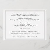 8e verjaardag — Art Deco Style "8" + naam Folie Uitnodiging (Achterkant)