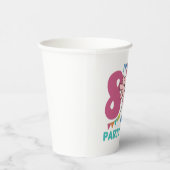 8e verjaardag Axolotl 8 jaar oude zoete Axolotl Papieren Bekers (Rechts)