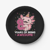 8e verjaardag Axolotl 8 jaar oude zoete Axolotl Papieren Bordje (Voorkant)