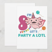 8e verjaardag Axolotl Acht jaar oud Zoete Axolotls Kaart (Voorkant / Achterkant)