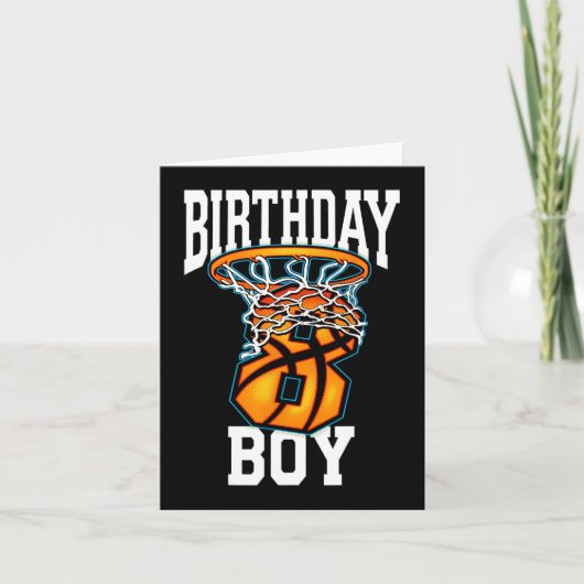 8e verjaardag basketbal 8 jaar oud Kinder cadeau 1 Kaart (Voorkant)