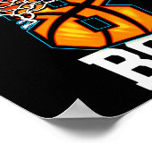 8e verjaardag basketbal 8 jaar oud Kinder cadeau 1 Poster (Hoek)