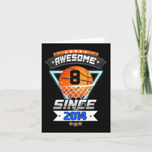 8e verjaardag basketbalspeler 8 jaar oud jongen gi kaart