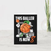 8e verjaardag basketbalspeler plezier 8 jaar oud K Kaart (Voorkant)