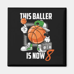 8e verjaardag basketbalspeler plezier 8 jaar oud K Magneet