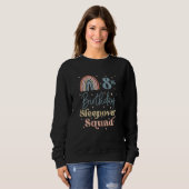 8e verjaardag Boho Rainbow Sleepover Squad Pajamas Trui (Voorkant volledig)