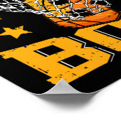 8e Verjaardag Bysketbyll Boy 8 Jaar Oud Bysketbyll Poster (Hoek)