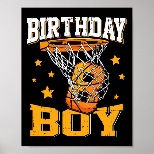8e Verjaardag Bysketbyll Boy 8 Jaar Oud Bysketbyll Poster (Voorkant)