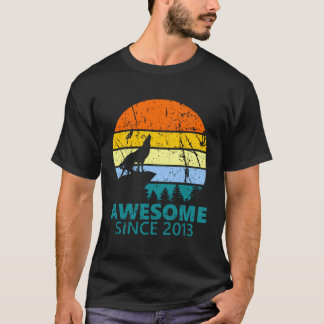 8e verjaardag cadeau T-shirt Wolf 8 jaar oude kled