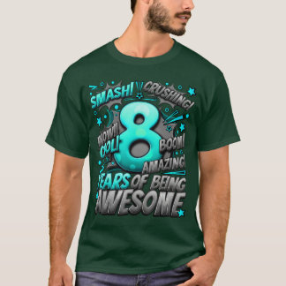 8e verjaardag Comic stijl Awesome sinds 2015 8 jaa T-shirt