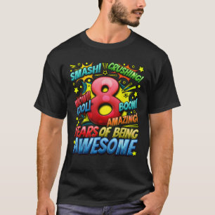8e verjaardag Comic Style Geweldige sinds 2015 8 j T-shirt