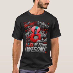 8e verjaardag Comic Style Geweldige sinds 2015 8 j T-shirt