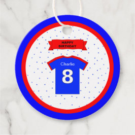 8e verjaardag dank je rode blauwe sterren bedankjes labels