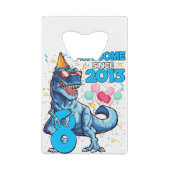8e verjaardag Dinosaur 8 jaar oude jongen Kinder G Creditkaart Flessenopener (Achterkant)