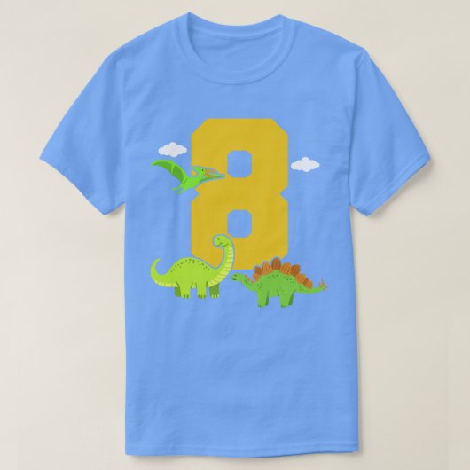 8e verjaardag dinosaurus t-shirt (Design voorkant)