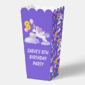 8e Verjaardag Eenhoorn met Cake Favoriete Box Bedankdoosjes (Voorkant)