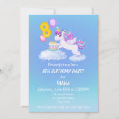 8e Verjaardag Eenhoorn met Uitnodiging van de Taar (Voorkant)