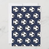 8e Verjaardag Feest Voetbal Blauwe Jongens Sport Kaart (Achterkant)