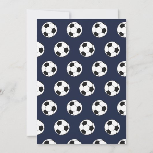 8e Verjaardag Feest Voetbal Blauwe Jongens Sport Kaart (Achterkant)