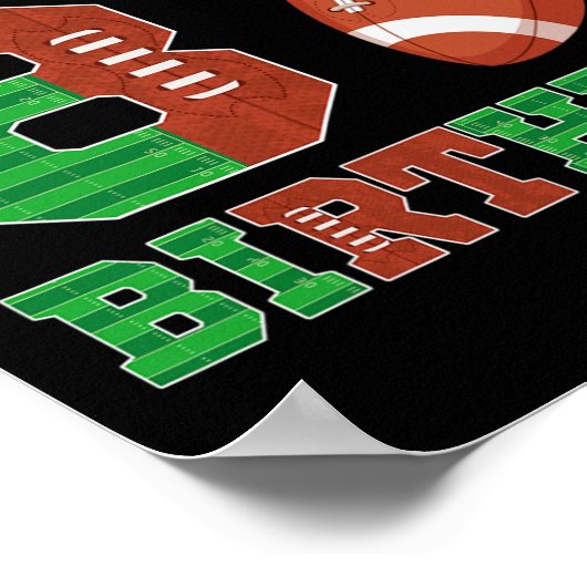 8e Verjaardag Football Thema 8 Jaar Oud Football P Poster (Hoek)