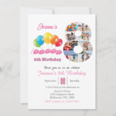 8e verjaardag foto collage nummer 8 Meisje Kaart (Voorkant)